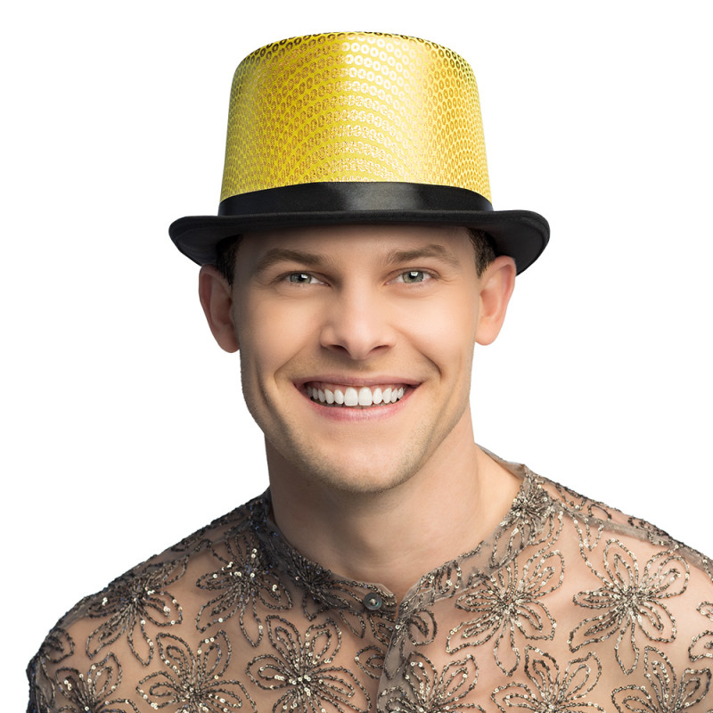 Klobouk Caprice cylindr zlatý