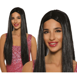 Dlouhá dámská černá paruka