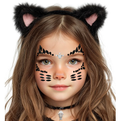 Nalepovací kamínky na obličej kočička