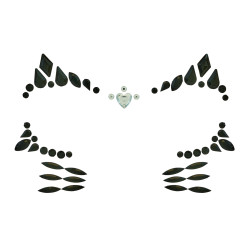 Nalepovací kamínky na obličej kočička