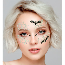 Nalepovací kamínky na obličej čarodějnice