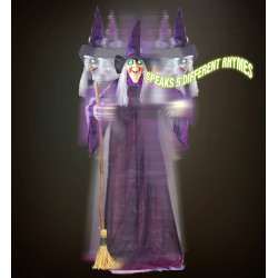Pohyblivá čarodějnice, mluvící a blikající 183 cm
