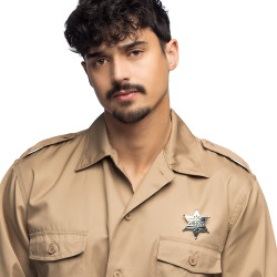 Šerifská hvězda kovová s nápisem Sheriff