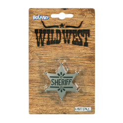 Šerifská hvězda kovová s nápisem Sheriff