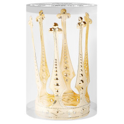 Korunka kovová zlatá