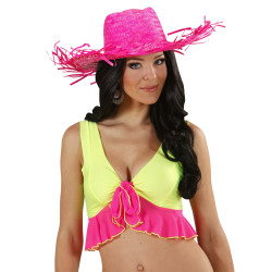 Plážový slamenný klobúk