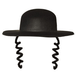 Klobouk rabín s vlasy