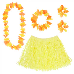 Havajská souprava - sukně věnec náramky a čelenka