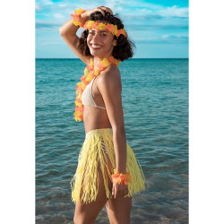 Havajská souprava - sukně věnec náramky a čelenka