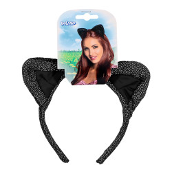 Kočičí uši sametové černé