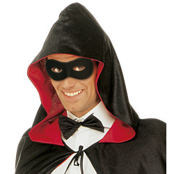 Škraboška černá domino klasik