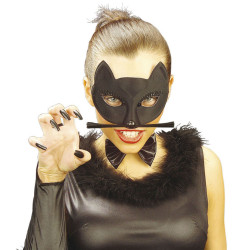 Škraboška kočka černá