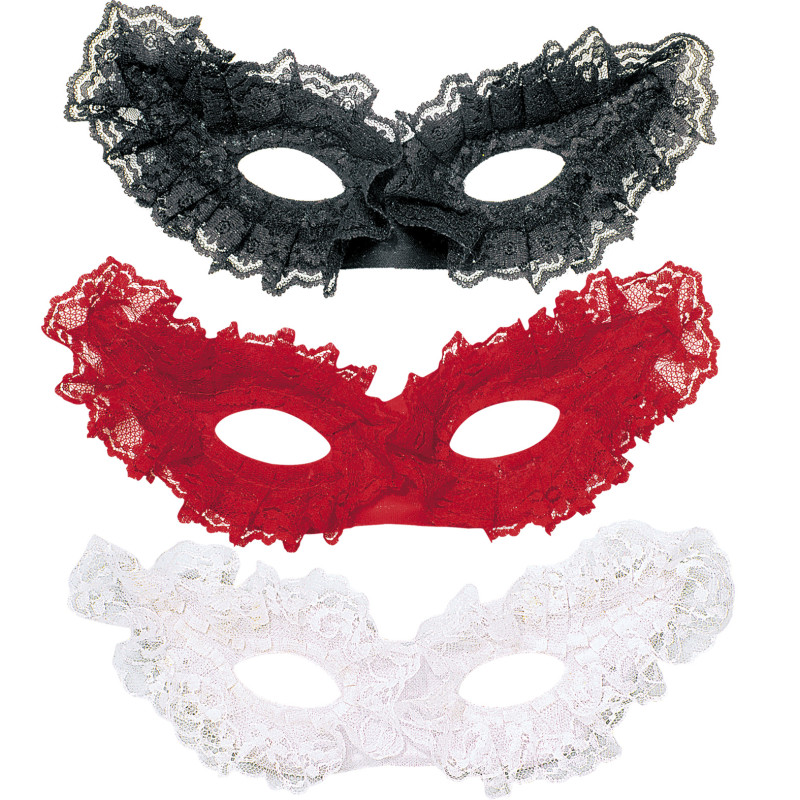 Škraboška s krajkou