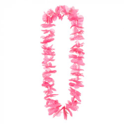 Havajský ružový kvetinový veniec