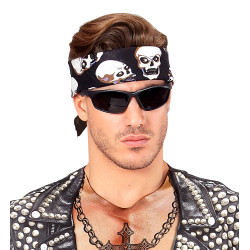 Šátek pirát s lebkami