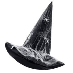 Čarodějnický klobouk s pavouky