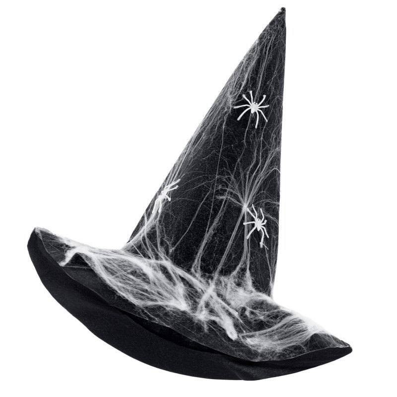 Čarodějnický klobouk s pavouky