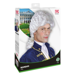Paruka barokní bílá Markýz