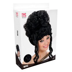 Paruka bohyně s loknami černá