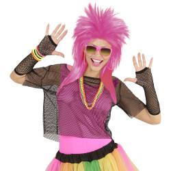 Rukavičky bez prstů černé síťované