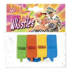 Píšťalky neonové - 4 ks