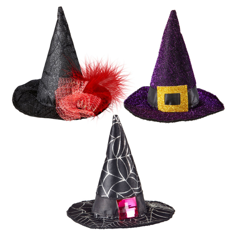 Čarodějnický klobouček na klipsnu