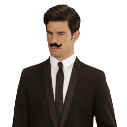 Černé umělé kníry - 12 ks