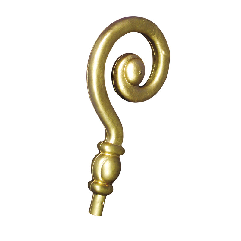 Mikulášská berla, hlavice, zlatá barva