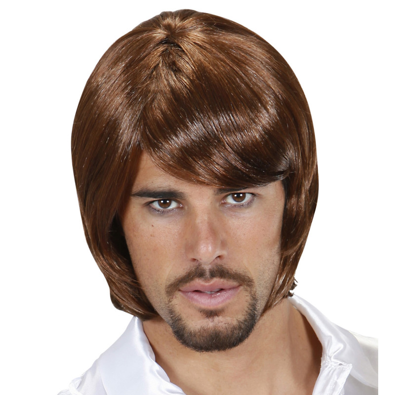 Paruka retro hnědá pánská