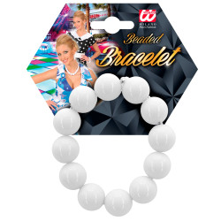 Náramek korále bílý retro