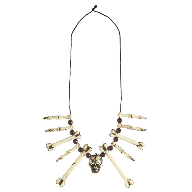 Náhrdelník kosti a lebka