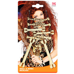 Náhrdelník kosti a lebka