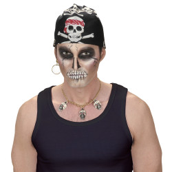 Pirátský šátek s lebkami