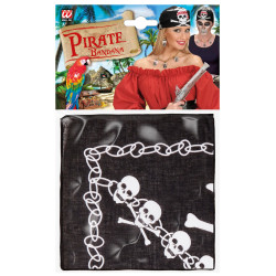 Pirátský šátek s lebkami