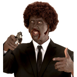 Paruka hnědé afro s vousy
