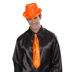 Kravata neonová saténová