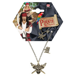 Pirátský náhrdelník motiv lebka