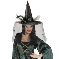 Čarodějnický klobouk černý luxusní