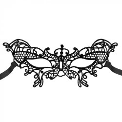 Škraboška černá krajková