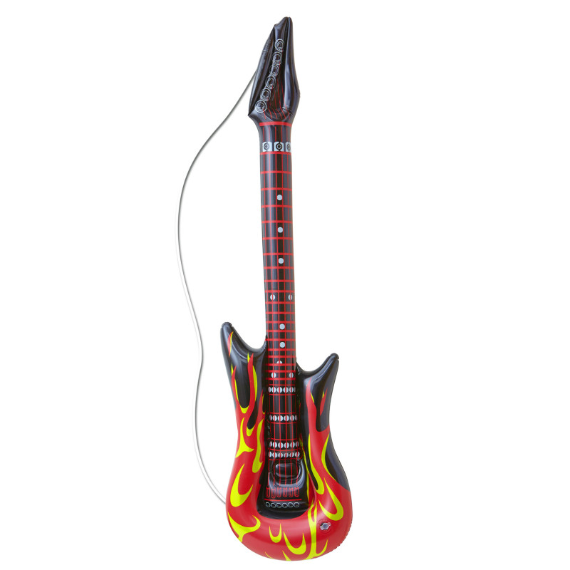 Nafukovacia gitara s plameňmi