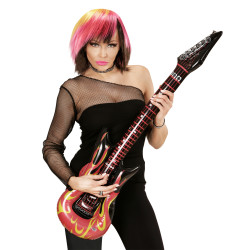 Nafukovacia gitara s plameňmi