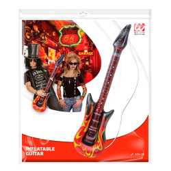 Nafukovacia gitara s plameňmi