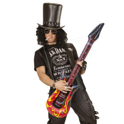 Nafukovacia gitara s plameňmi
