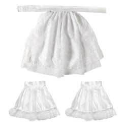 Krajkový límeček a manžety bílý