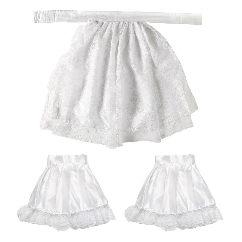 Čipkovaný golier a manžety, biela farba