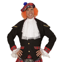 Čipkovaný golier a manžety, biela farba