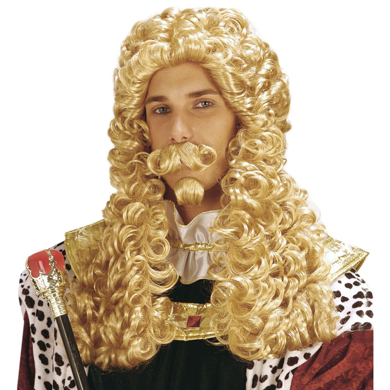 Královská paruka s vousy blond