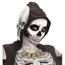 Náhrdelník s lebkami halloweenský