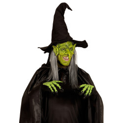 Maska čarodějnice zelená
