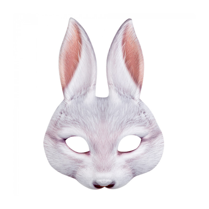 Maska králík z pěnové gumy potažené látkou